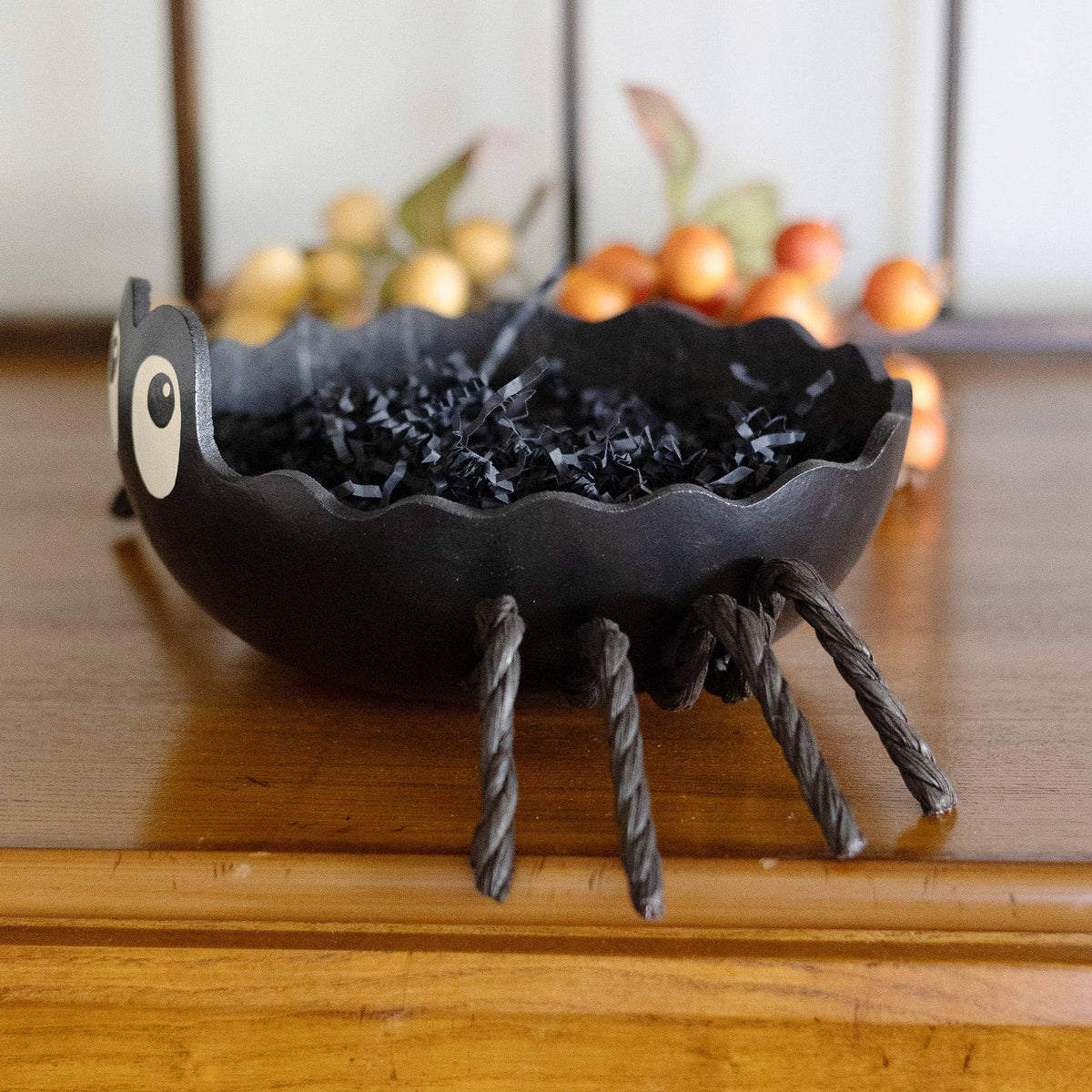 Hand-Crafted Candy Dish Gourd - Spider Candy Dish