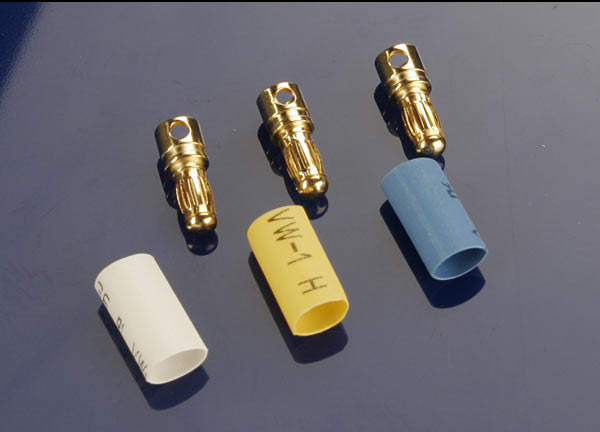 Traxxas 3.5mm Male Bullet Connectors & Heat Shrink (3 each) #3342