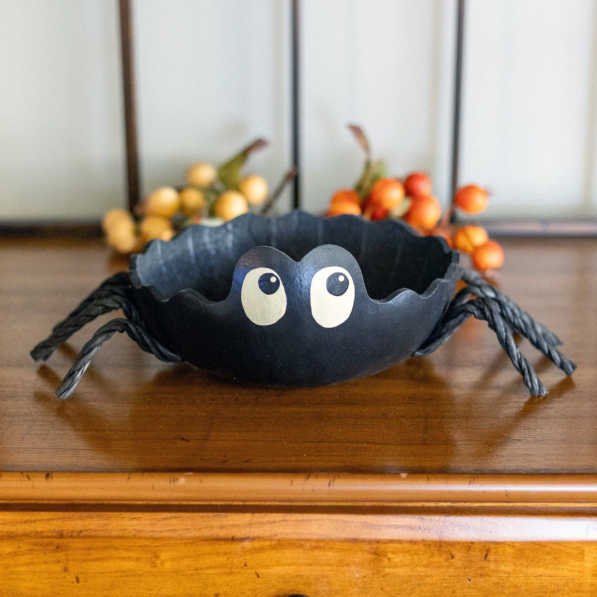 Hand-Crafted Candy Dish Gourd - Spider Candy Dish