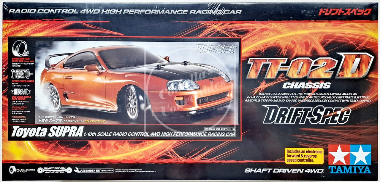 Tamiya RC 1/10 Toyota Supra 4WD Drift Spec Kit TT-02D Chassis #58613