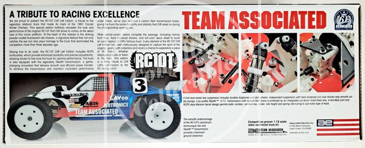 Team Associated RC10 F3X model car kit packaging on a white background