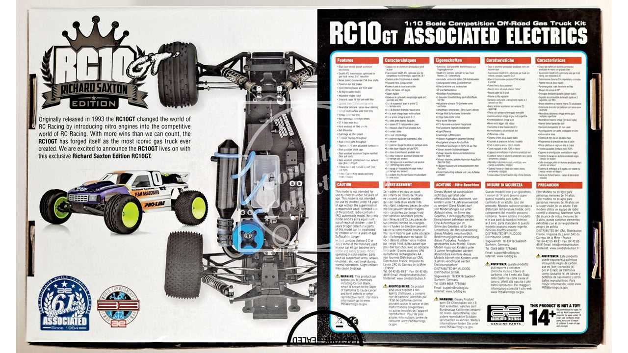 Team Associated RC10GT 1/10 Richard Saxton Edition Nitro Truck Kit #7067