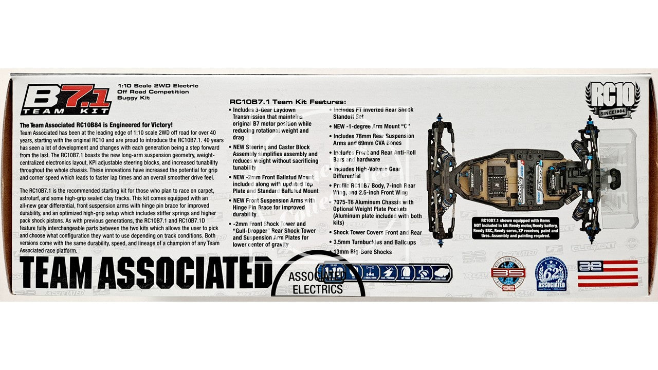 Team Associated RC10 B7.1 Team Kit 1:10 2WD Off-Road Electric Buggy 90046