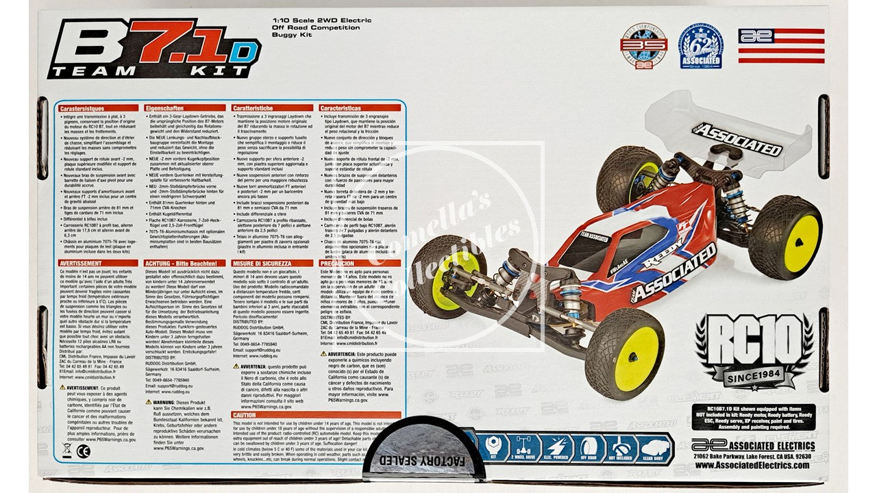 Team Associated RC10 B7.1D Team Kit 1:10 2WD Off-Road Electric Buggy 90047