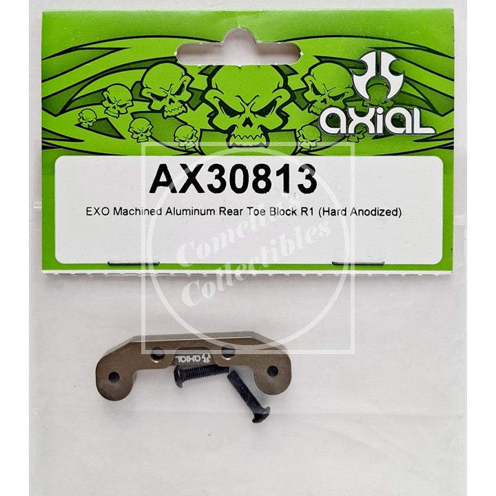 Axial AX30813 EXO Machined Aluminum Rear Toe Block R1 (Hard Anodized)