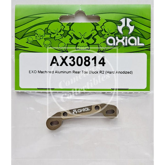 Axial AX30814 EXO Machined Aluminum Rear Toe Block R2 (Hard Anodized)