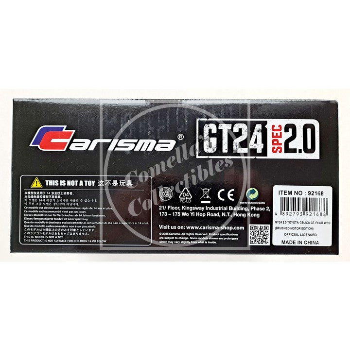 Carisma GT24 1/24 2.0 Toyota Celica GT-Four WRC 4WD RTR Brushed #92168