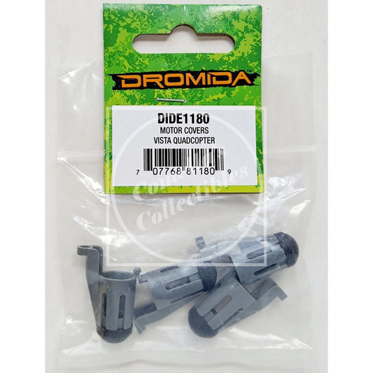 Dromida DIDE1180 motor covers for a Vista Quadcopter, packaged in a clear plastic bag with a green and white cardboard header.