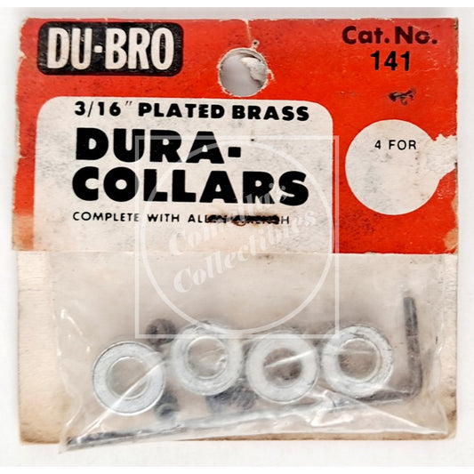 Vintage Du-Bro 3/16" Plated Brass Dura-Collars #141