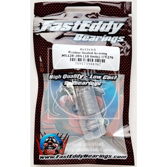 Fast Eddy 8 x 12 x 3.5mm Rubber Sealed Bearing MR128-2RS (10 pcs) TFE276