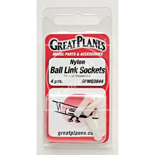 Great Planes GPMQ3844 Nylon Ball Link Sockets (4 pcs)