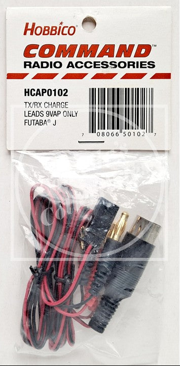 Hobbico Command Radio Accessories TV/RY Charge Leads Swap Only adapter in its original retail packaging, featuring a white header card with red and black branding and a barcode.