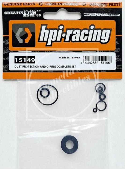 HPI Racing dust protection and O-ring complete set packaging with visible branding.