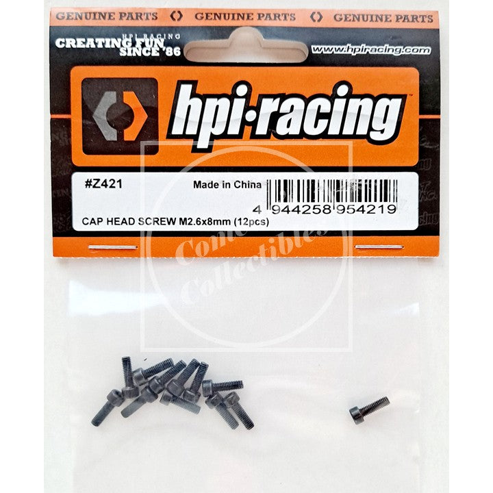 HPI Racing Cap Head Screw, M2.6 X 8mm, Hex Socket, (12pcs) #Z421