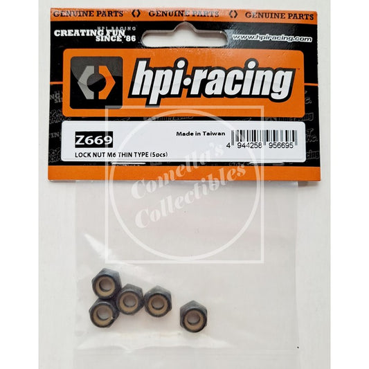 HPI Racing M6 Lock Nut Thin Type (5 pcs) Z669