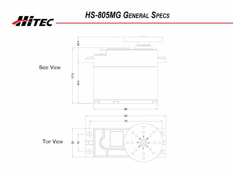 Hitec HS-805MG Mega Scale Servo #32805S