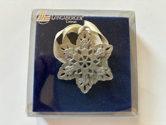 Longaberger Pewter Snowflake Ornament