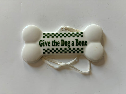 Longaberger Mulligan's Give A Dog A Bone Basket Tie On (Green)