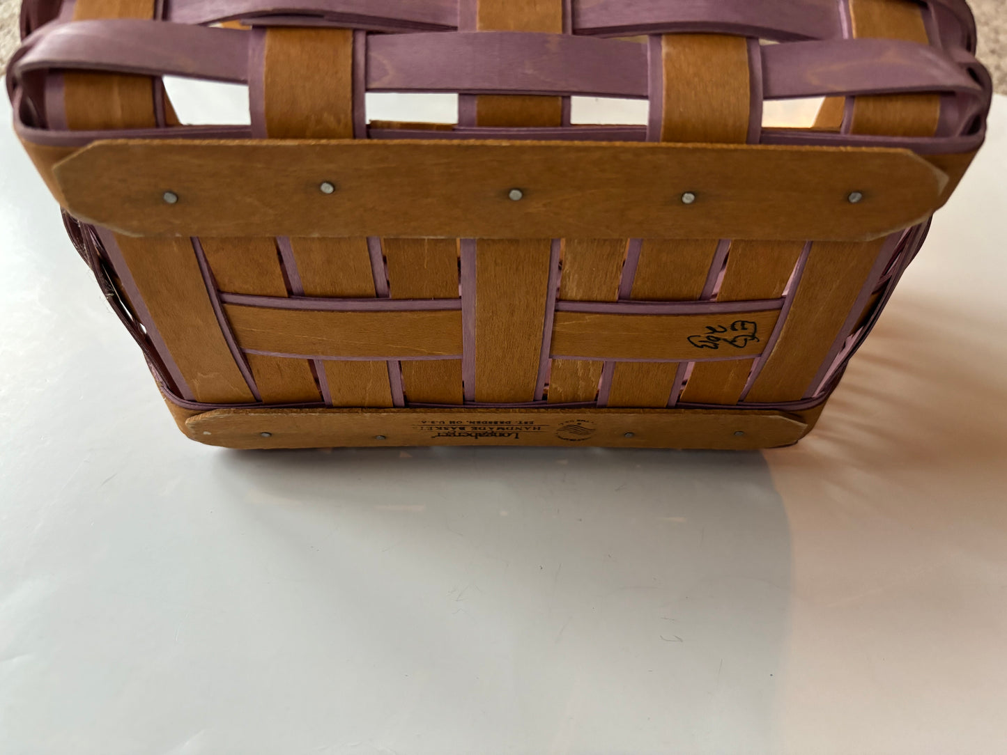 Longaberger 2013 Everyday Spring Basket w/purple weave