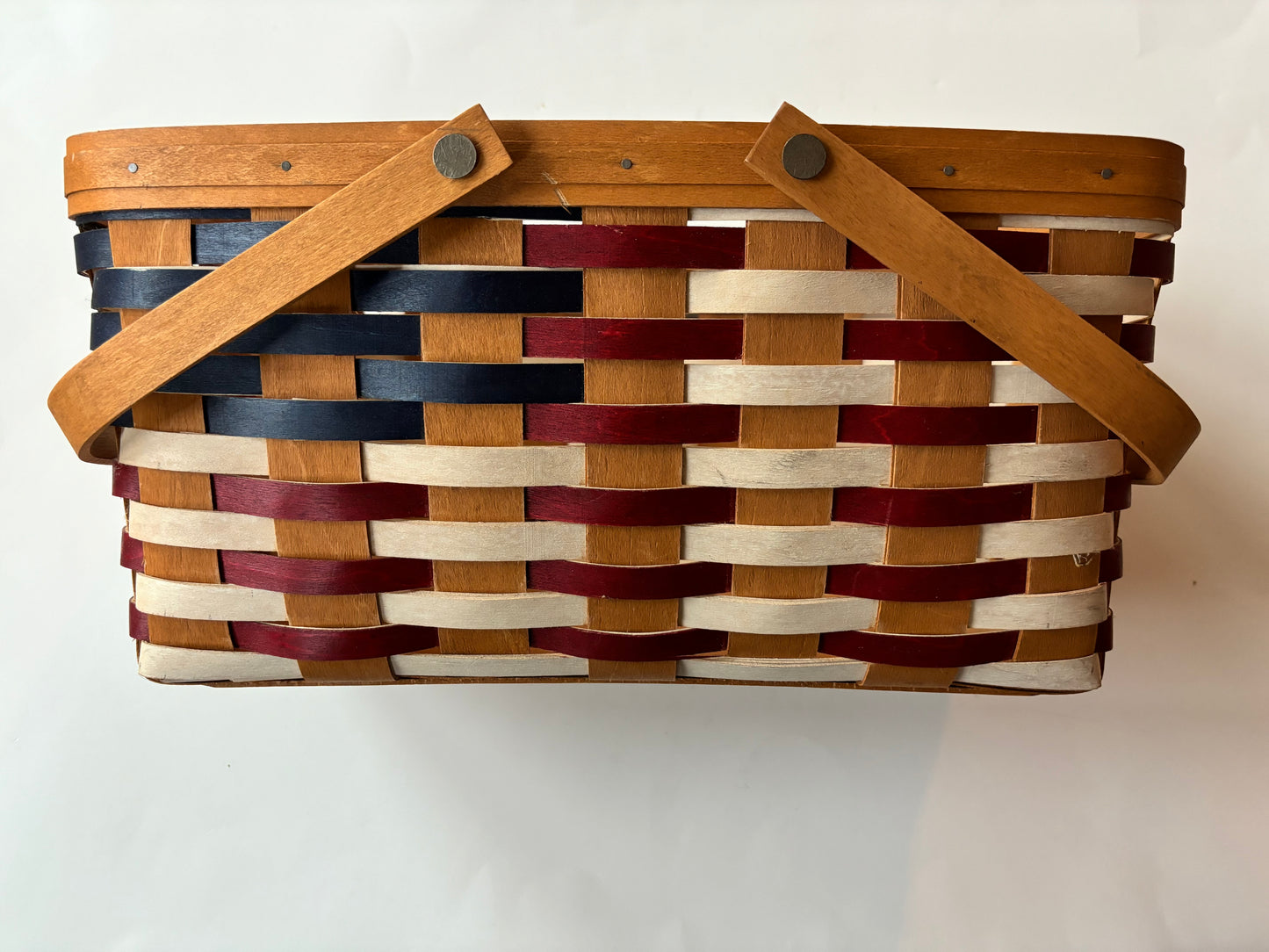 Longaberger 2012 Market Red, White and Blue Flag Basket