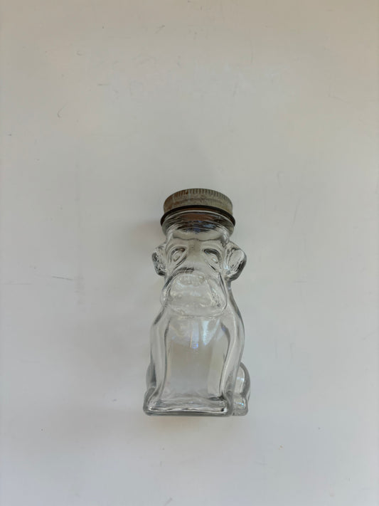 Vintage Glass Dog Jar