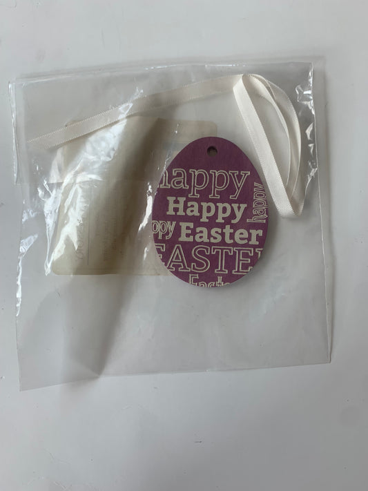 Longaberger Woodcrafts Happy Easter Tie On - Purple - NIB #5214694