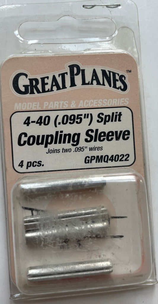 Great Planes 4-40 (.095") Split Coupling Sleeve (4 pc) GPMQ4022