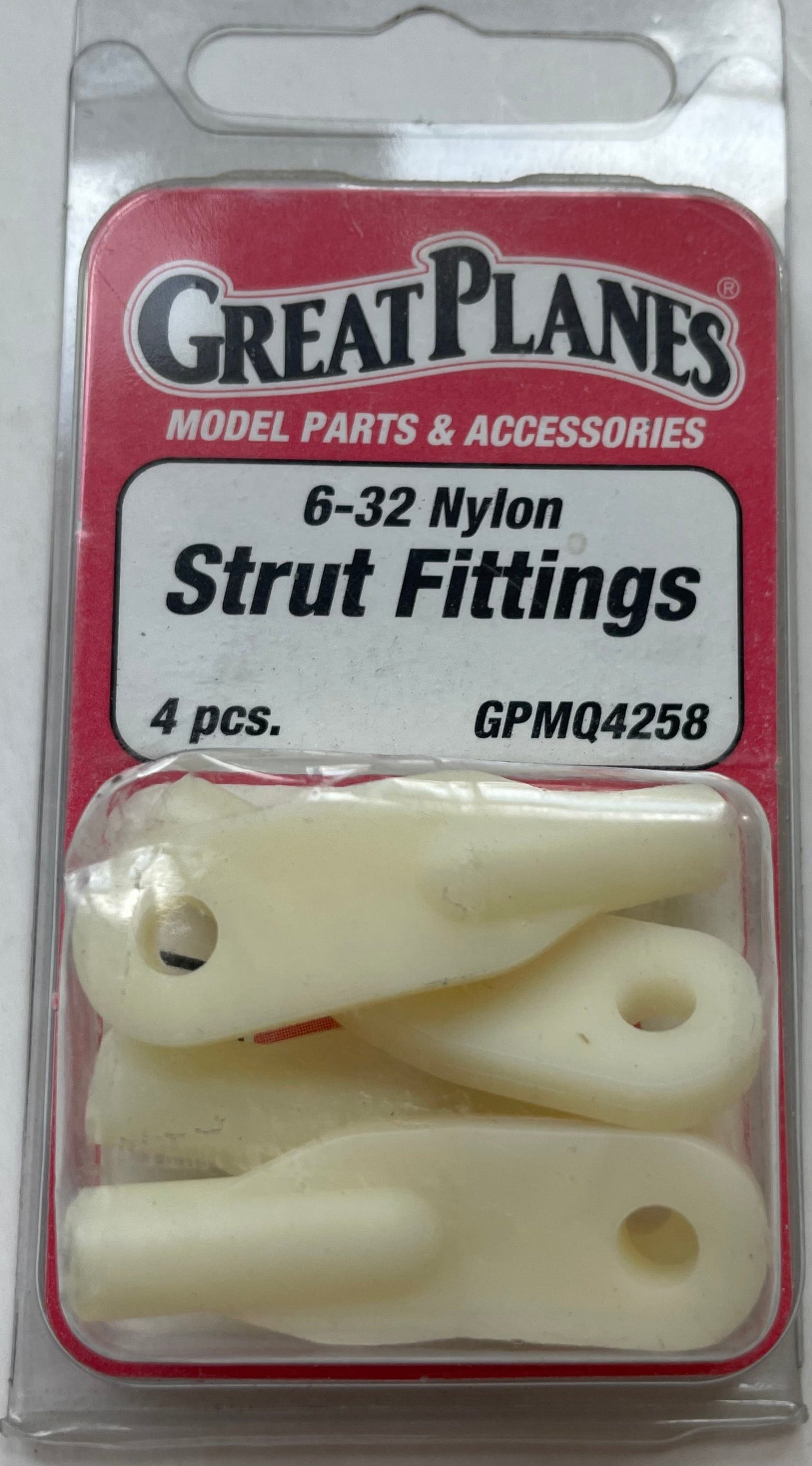 Great Planes 6-32 Nylon Strut Fittings (4 pc) GPMQ4258