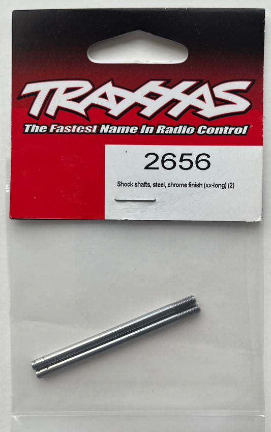 Traxxas  Steel Shock Shafts Chrome Finish (xx-long) (2) #2656