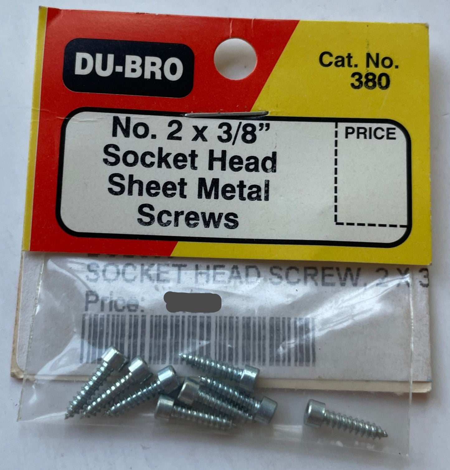 Du-Bro #2 x 3/8" Socket Head Sheet Metal Screws (8 pcs) #380