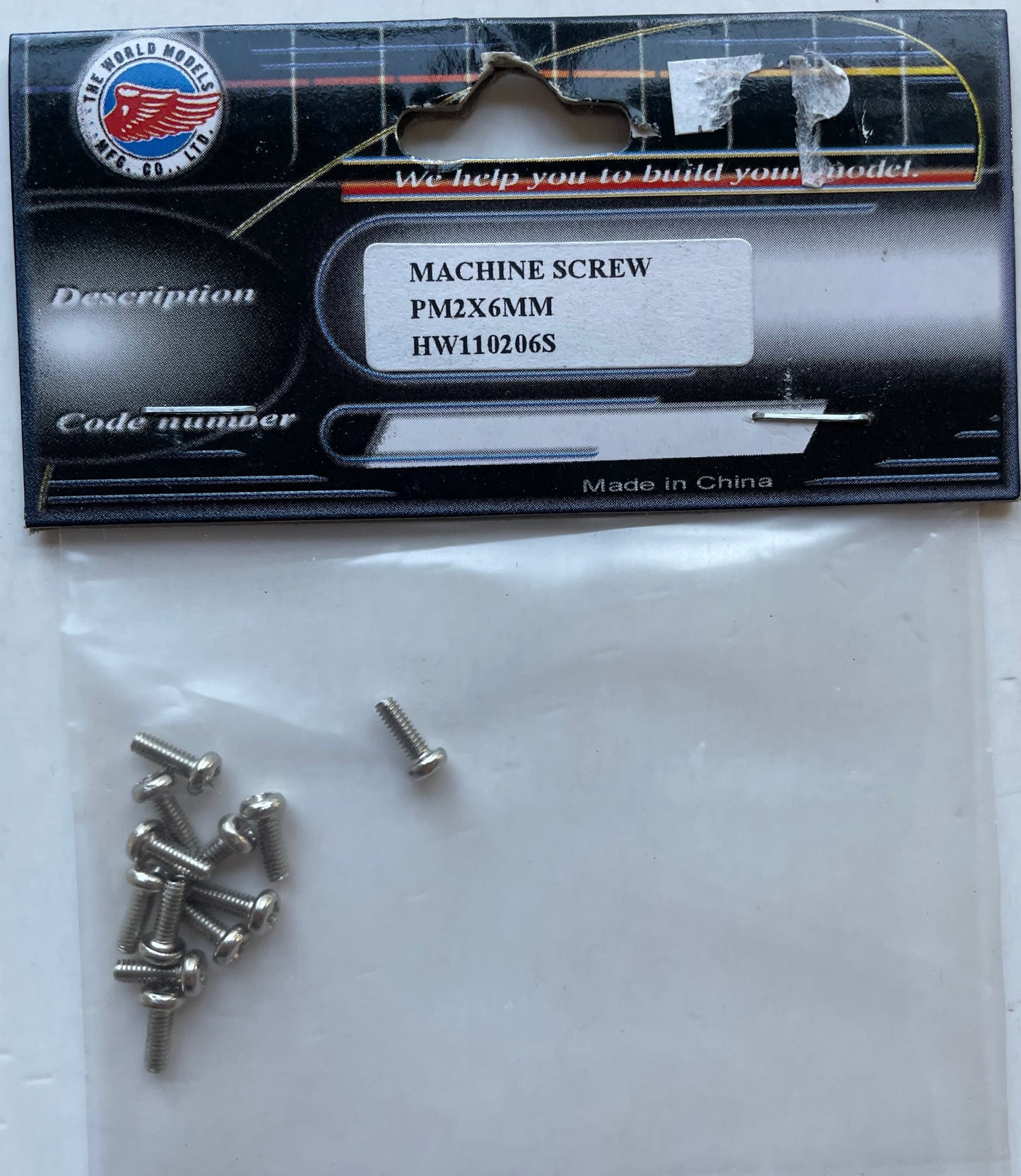 The World Models 2x6mm Pan Head Machine Screw (12 pcs) HW110206S