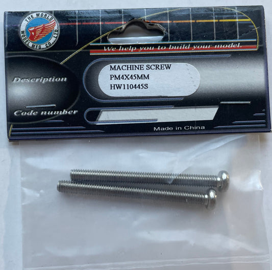 The World Models 4x45mm Pan Head Machine Screw (2 pcs) HW110445S