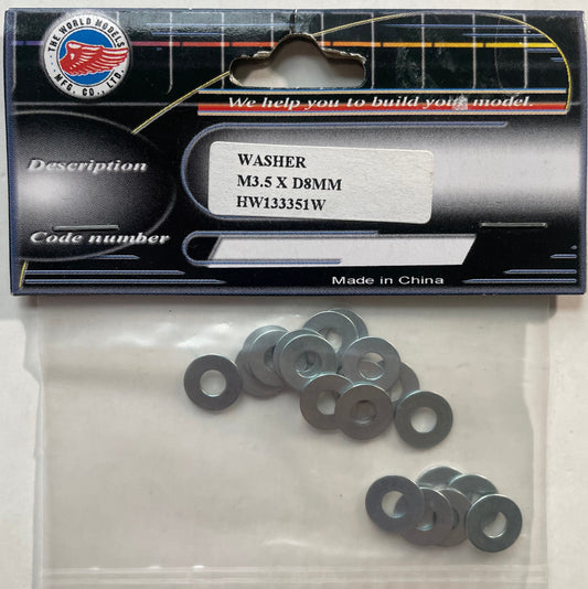 The World Models 3.5x8mm Flat Washer (20 pcs) HW133351W