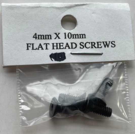 The World Models 4x10mm Flat Head Machine Screw Black Hex Drive (4 pcs)