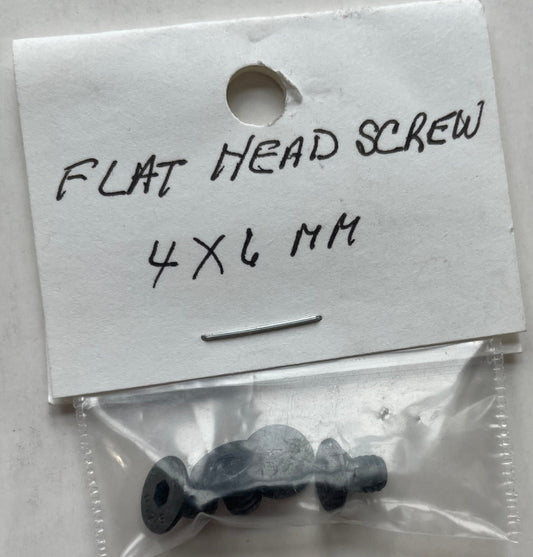The World Models 4x6mm Flat Head Machine Screw Black Hex Drive (4 pcs)