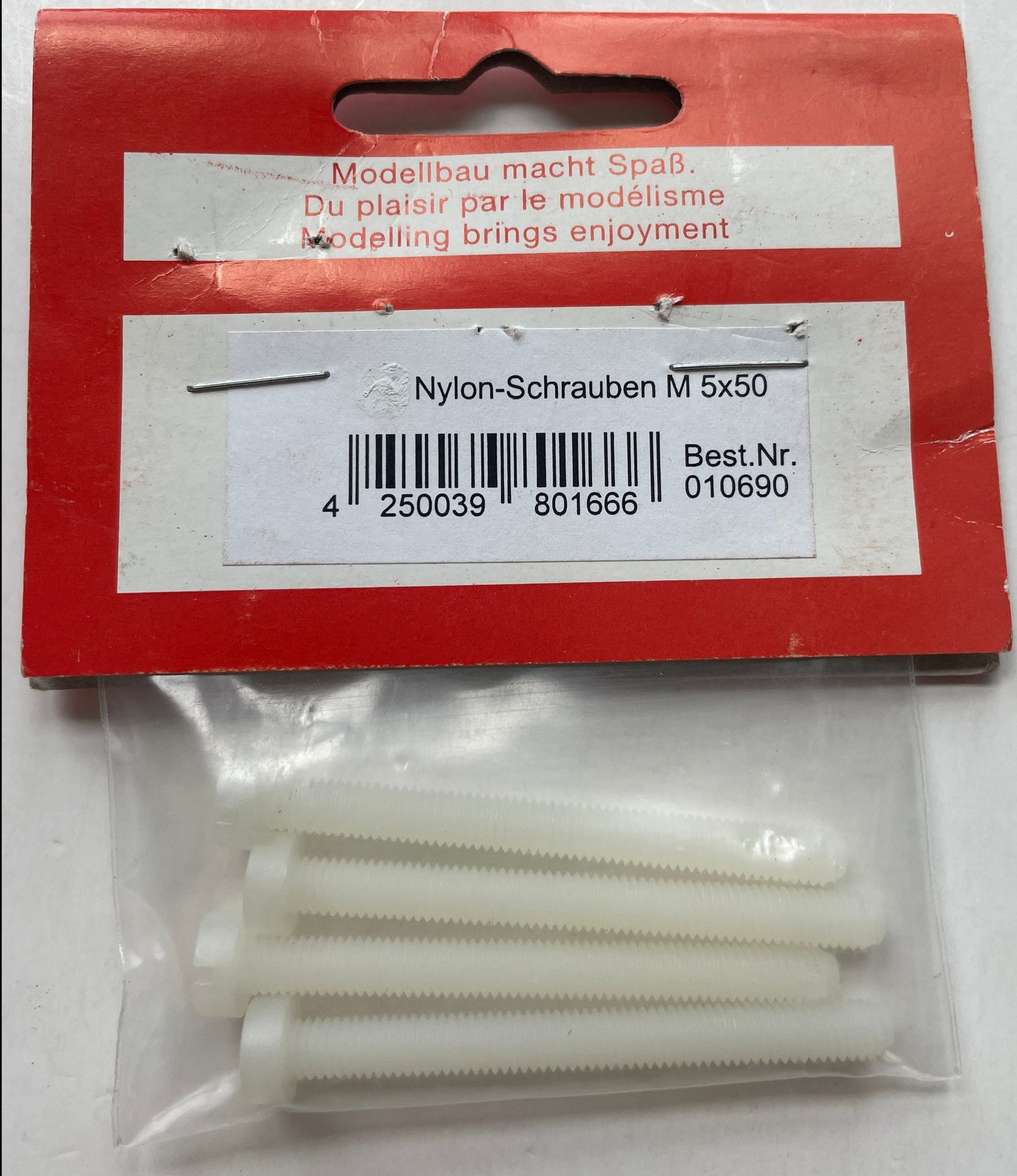 R.E.M Modellbau 5x50mm Nylon Screws (4 pcs) 010690