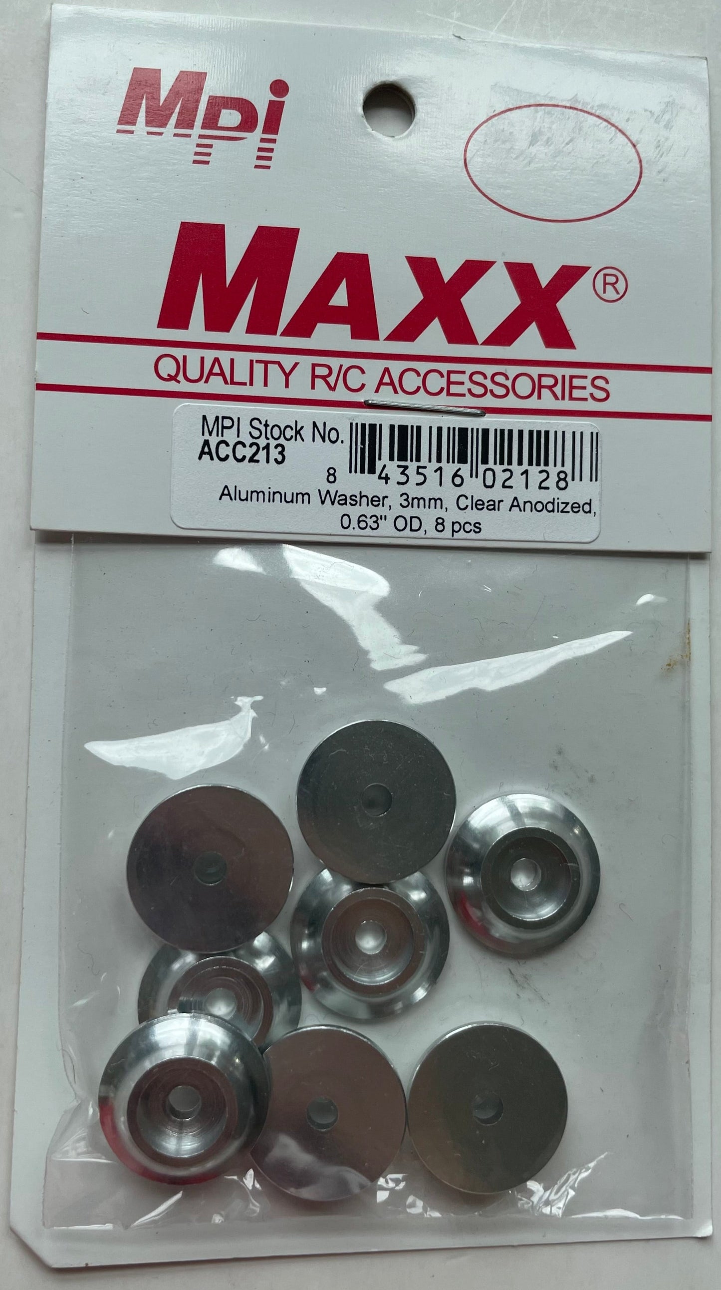 MPI Maxx Products 3mm Aluminum Washer (8 pcs) ACC213