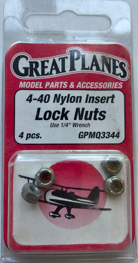 Great Planes 4-40 Nylon Insert Lock Nuts (4 pcs) GPMQ3344