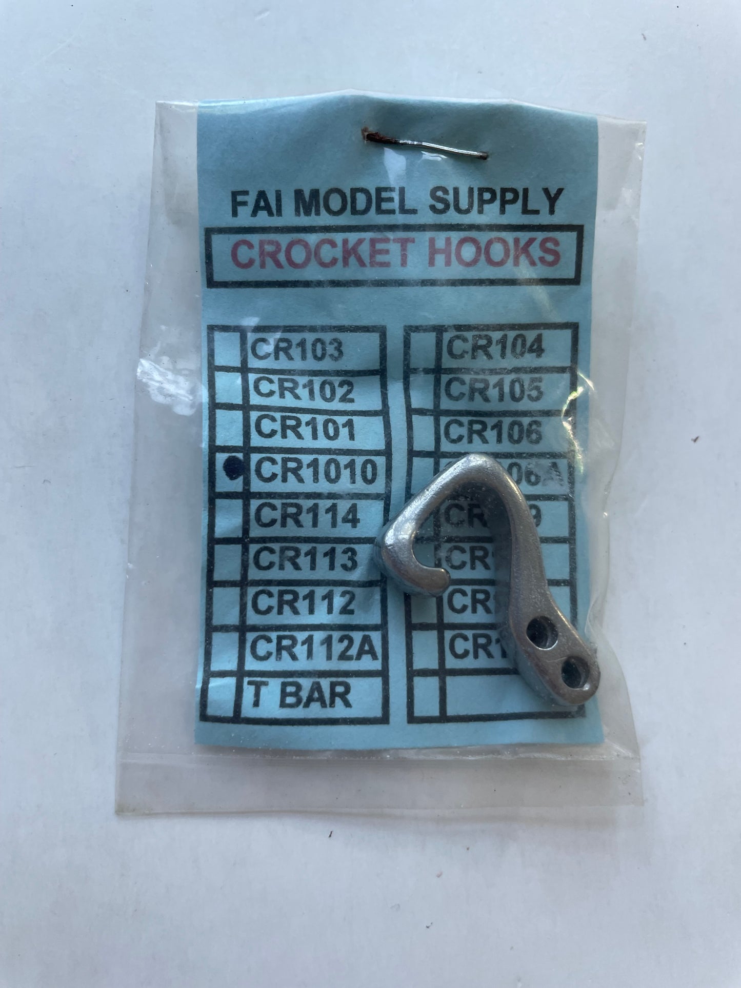 FAI Model Supply Crocket Hook (1 pc) CR1010