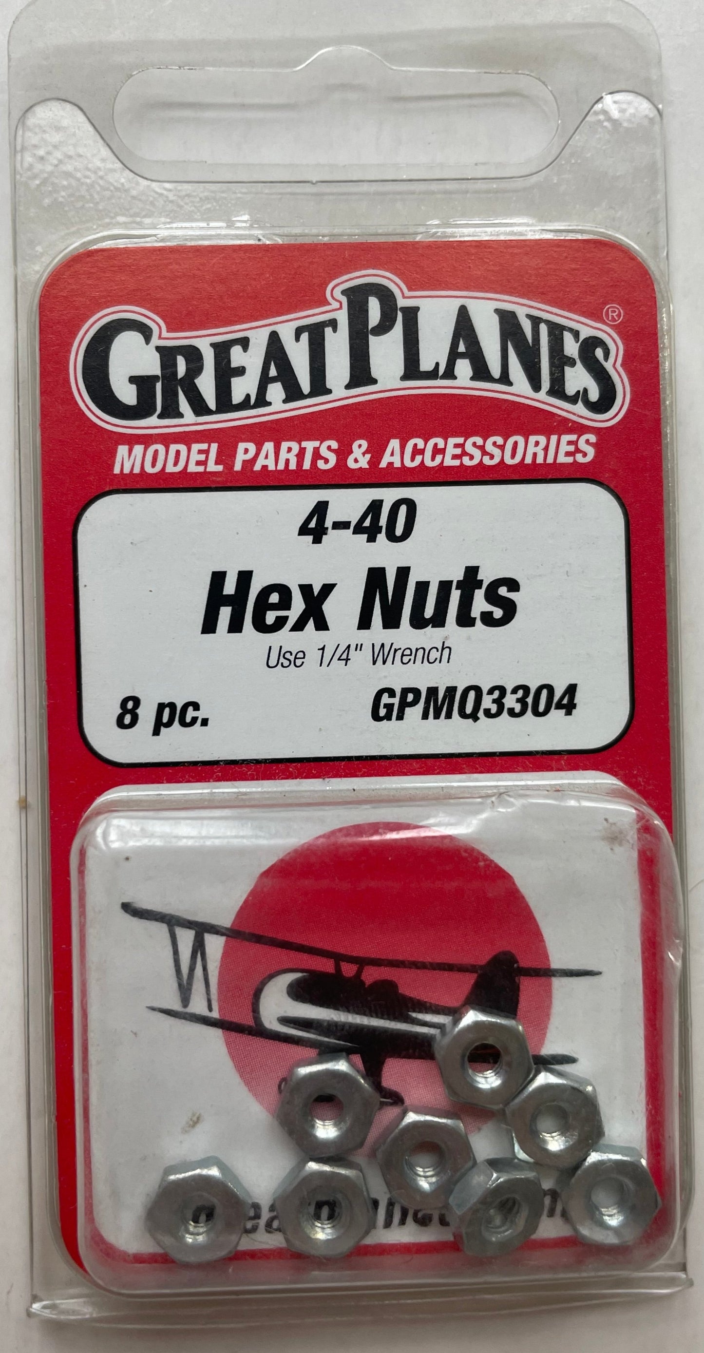 Great Planes 4-40 Hex Nuts (8 pc) GPMQ3304