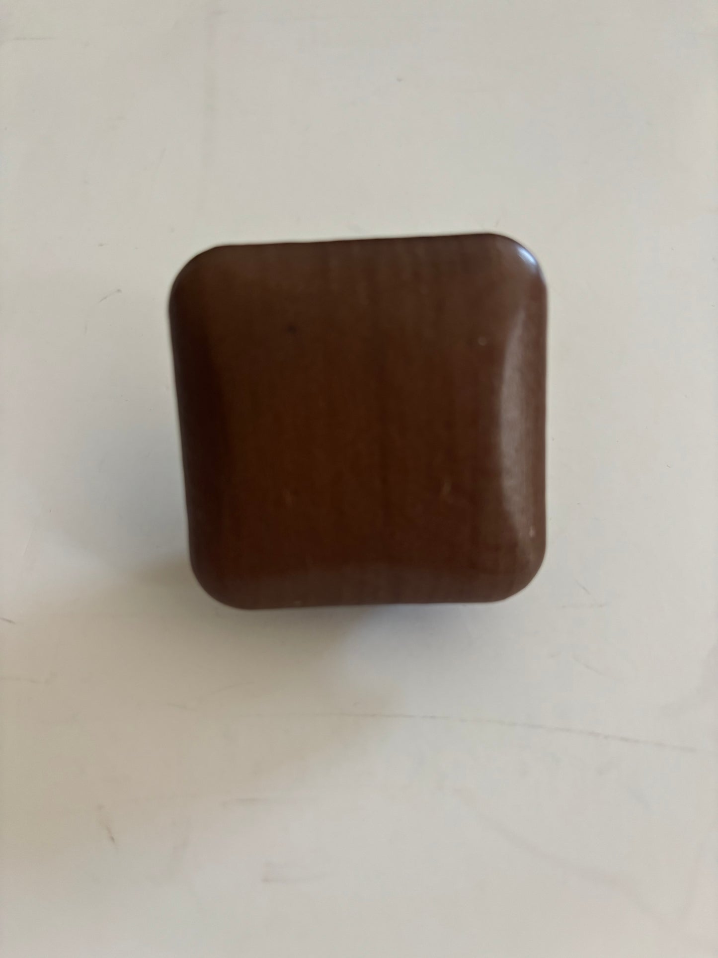 Longaberger Dark Brown Wooden Basket Knob 1 3/4" x 1 3/4"