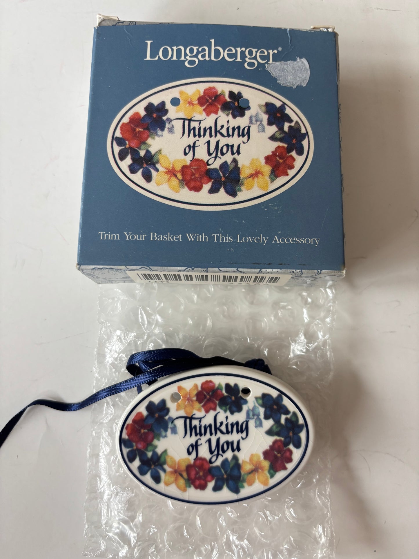 Longaberger Thinking Of You Basket Tie On - NIB - #33464