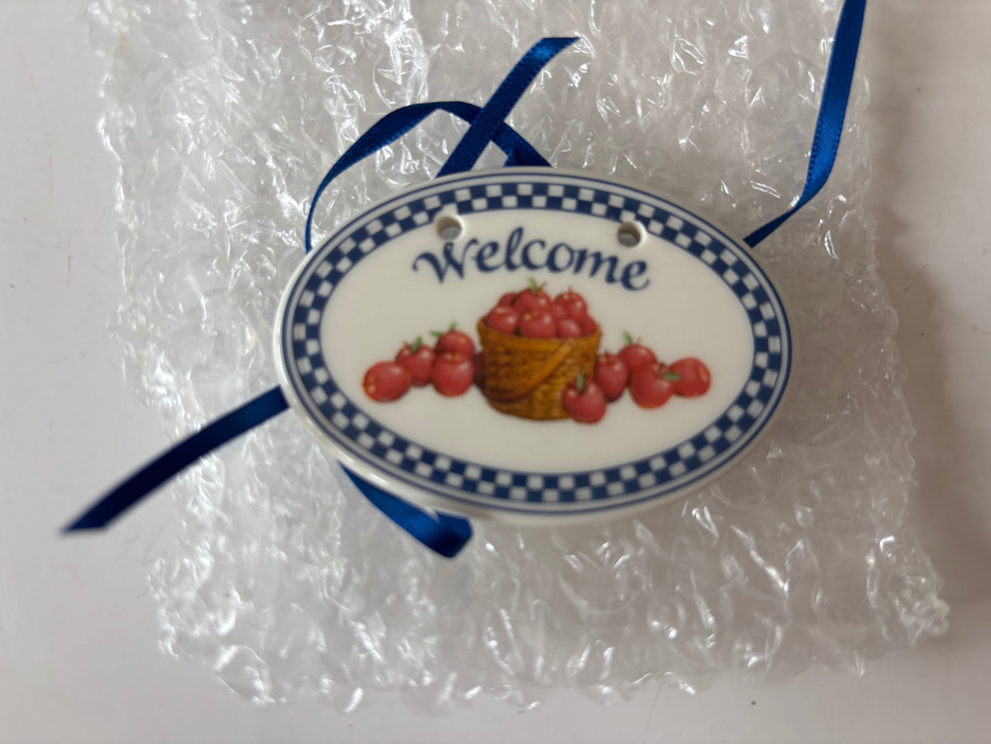 Longaberger Welcome Basket Tie On - NIB - #34096