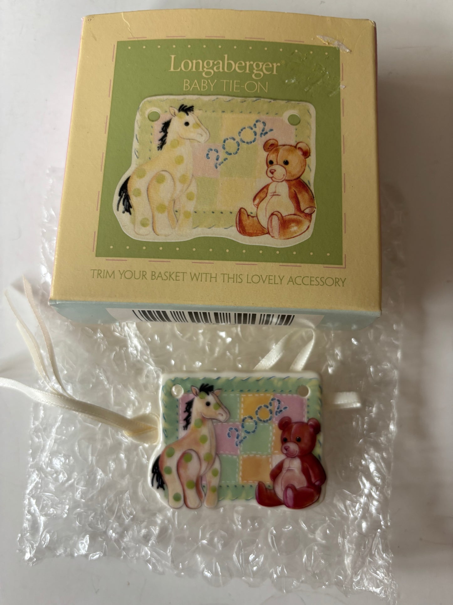 Longaberger 2002 Baby Tie On - NIB - #30572