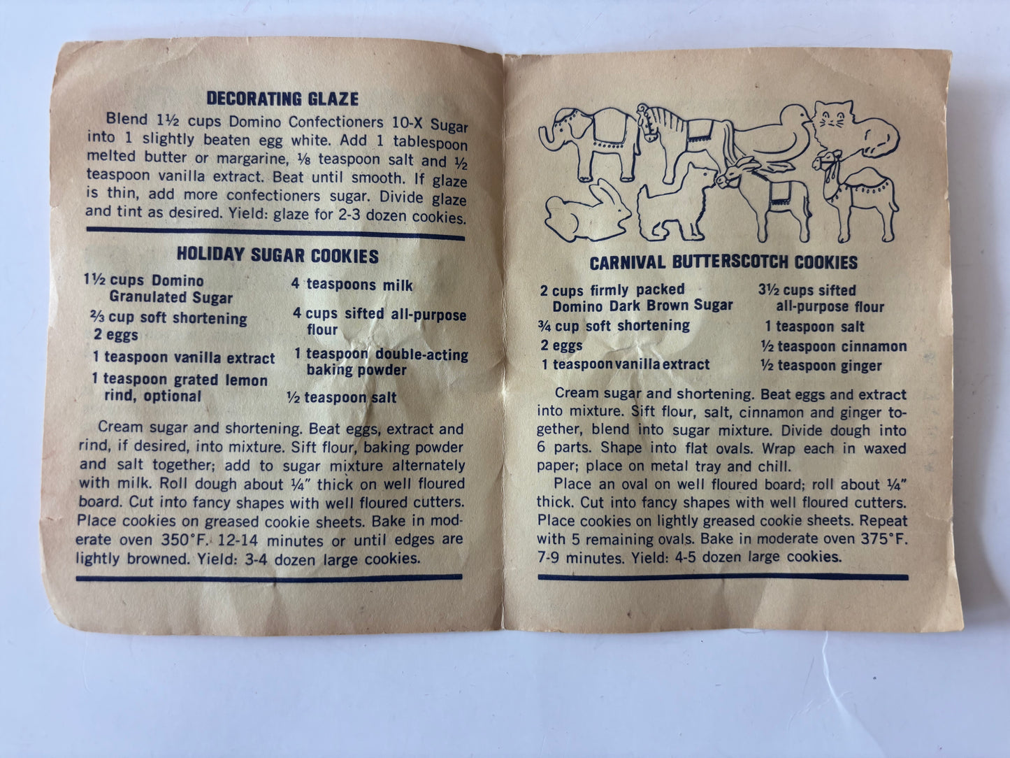 Vintage Domino Sugar Red Cookie Cutters - Set of 8