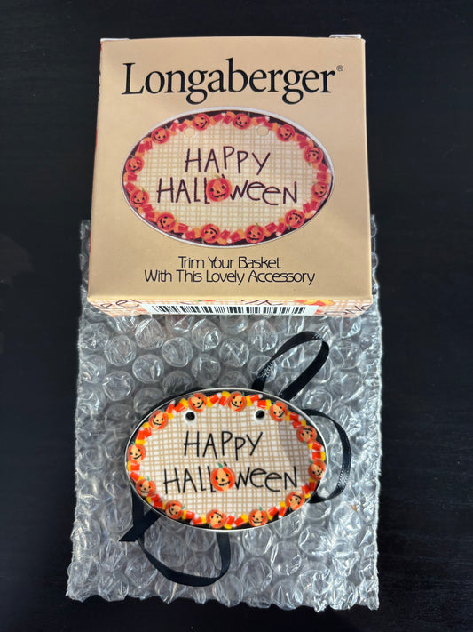 Longaberger Happy Halloween Basket Tie On - NIB #37559