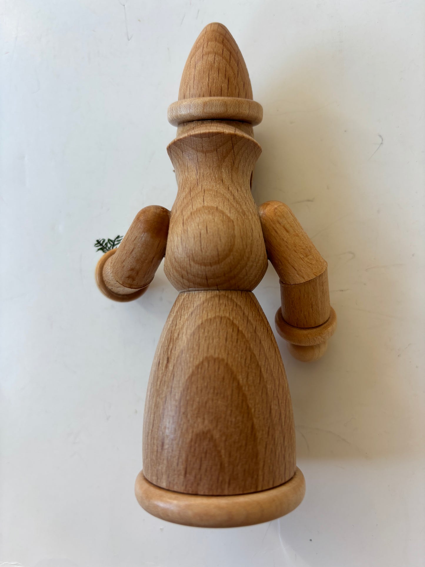 Vintage Original Handarbeit Wood Santa