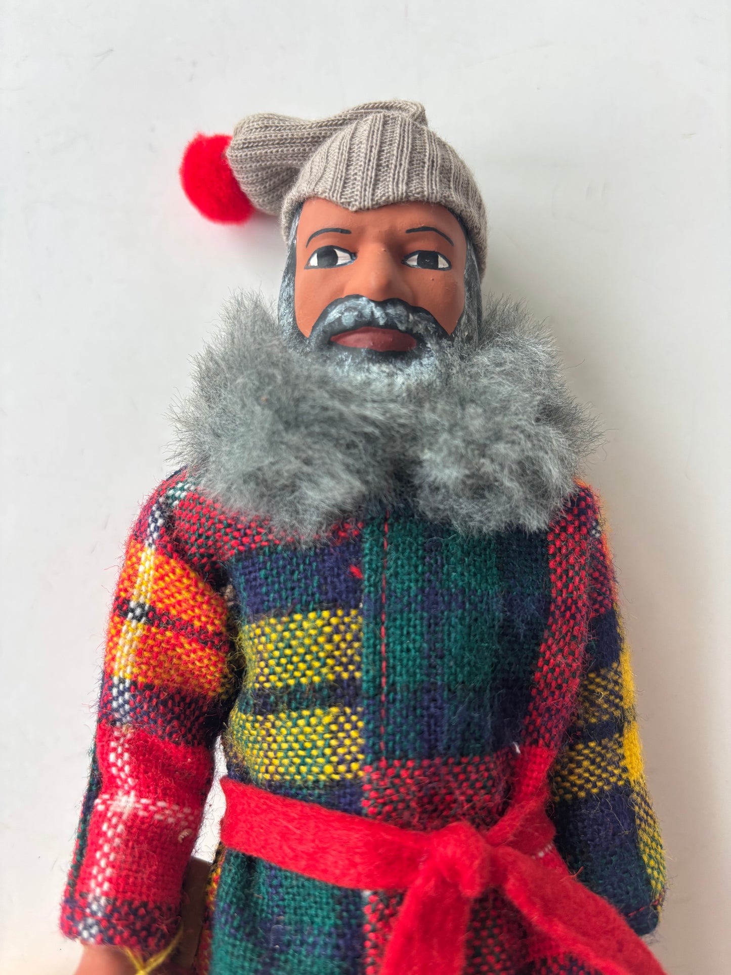 Vintage Eskimo Native Doll Figurine w/ski shoes - Canada