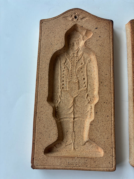 Vintage Shortbread Cookie Molds - Man and Woman - From Denmark