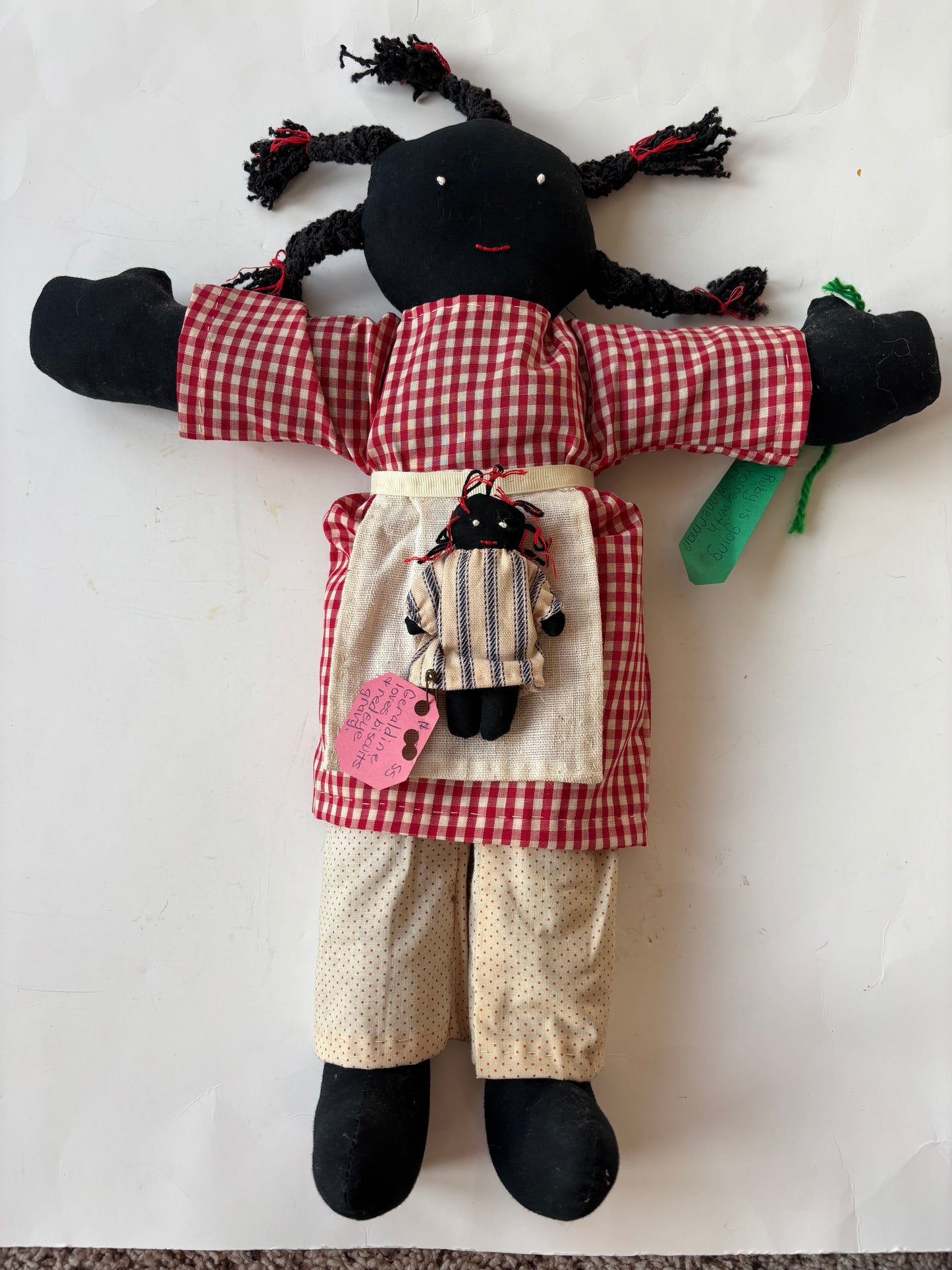 Vintage African American Ragdolls (Mother and Baby)